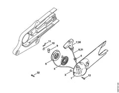 STIHL 42231900411 - Starter cover