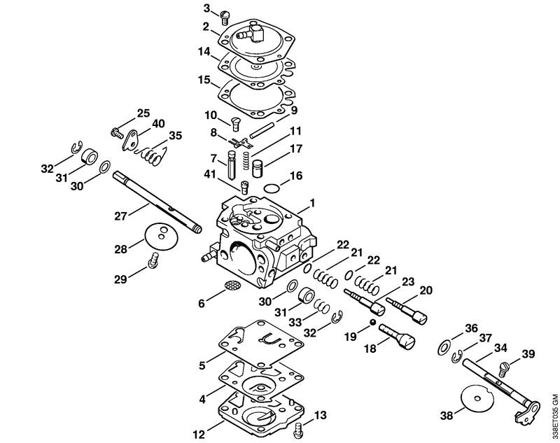 STIHL 42231200602 - Carburetor HS-301B