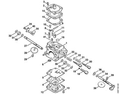 STIHL 42231200602 - Carburetor HS-301B