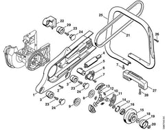STIHL 42237002500 - V-belt pulley