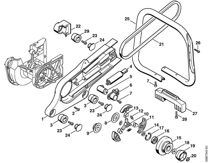 STIHL 42237911900 - Handlebar support
