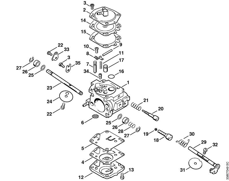 STIHL 42231200653 - Carburetor WJ-108A