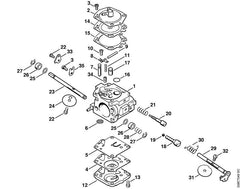 STIHL 42231200653 - Carburetor WJ-108A