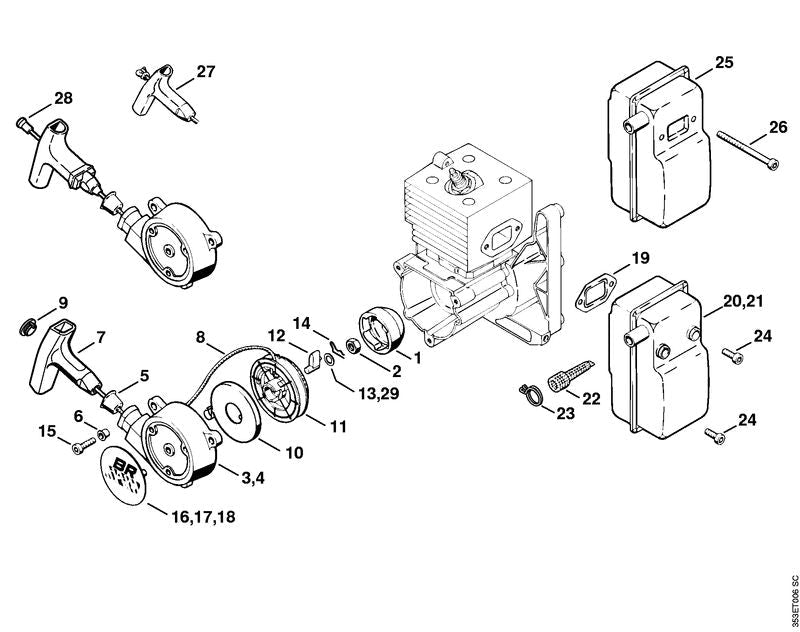 STIHL 42039671501 - Model plate BR 400