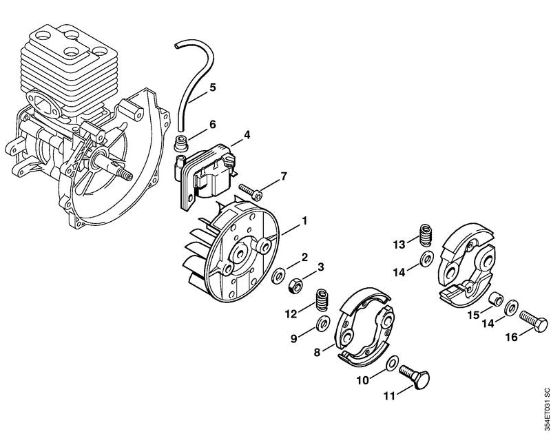 STIHL 41351602001 - Clutch