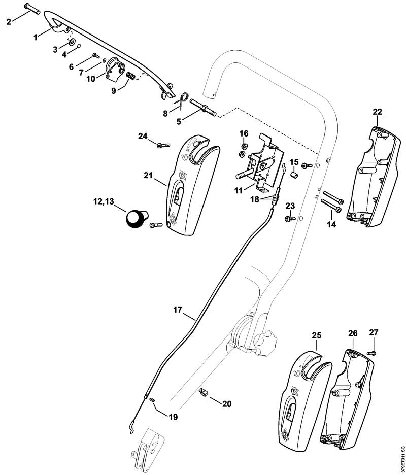 STIHL 42241821304 - Handle molding, top