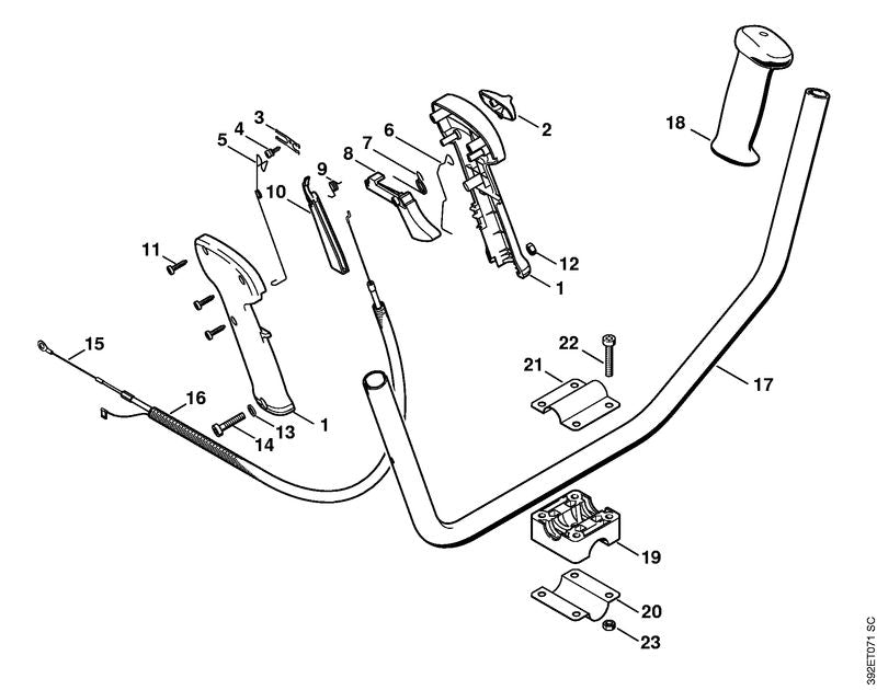 STIHL 41287901300 - Control handle