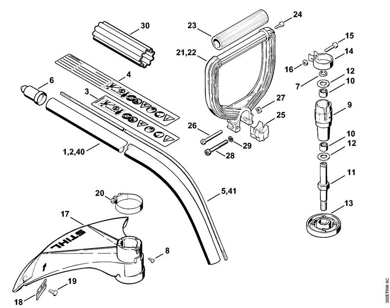 STIHL 41307106701 - Hose clamp