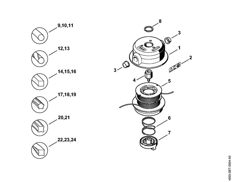 STIHL 40037136501 - Collar screw M12x1.5 l/h thread