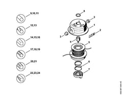 STIHL 40037136501 - Collar screw M12x1.5 l/h thread