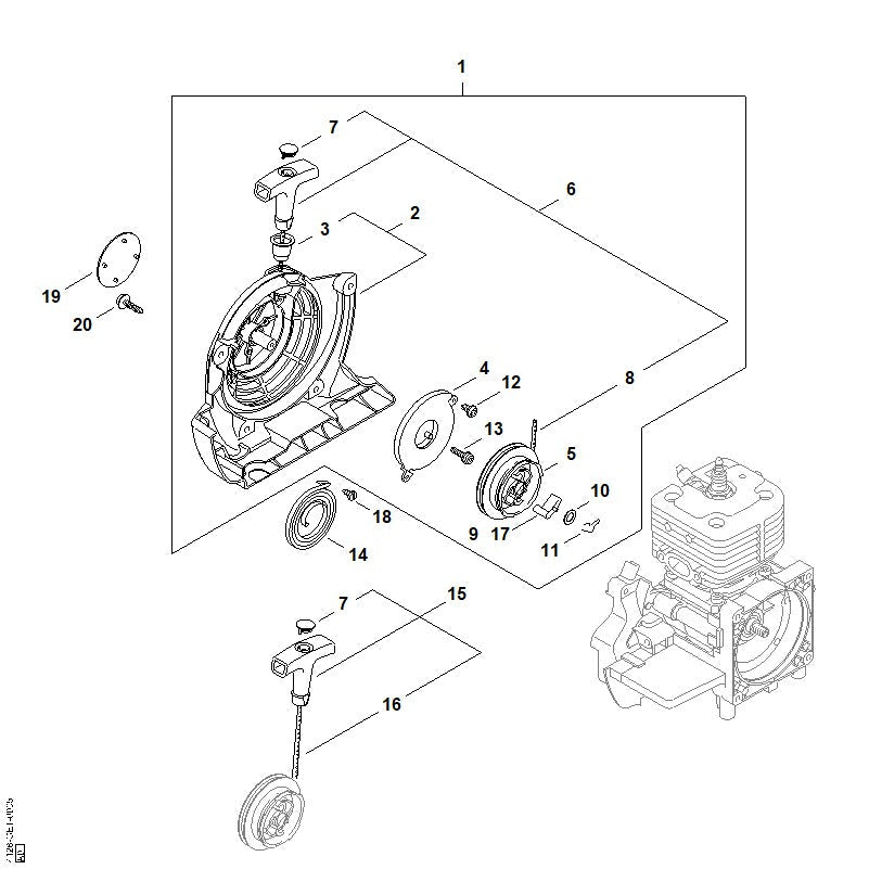 STIHL 41341900601 - Rewind spring