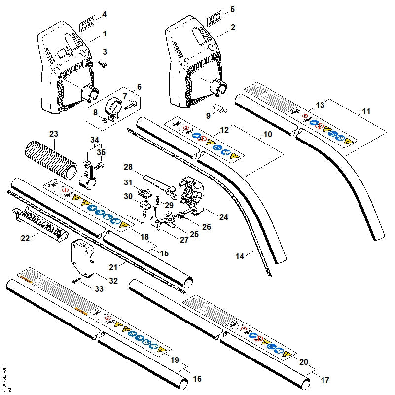 STIHL 41307917600 - Handlebar support
