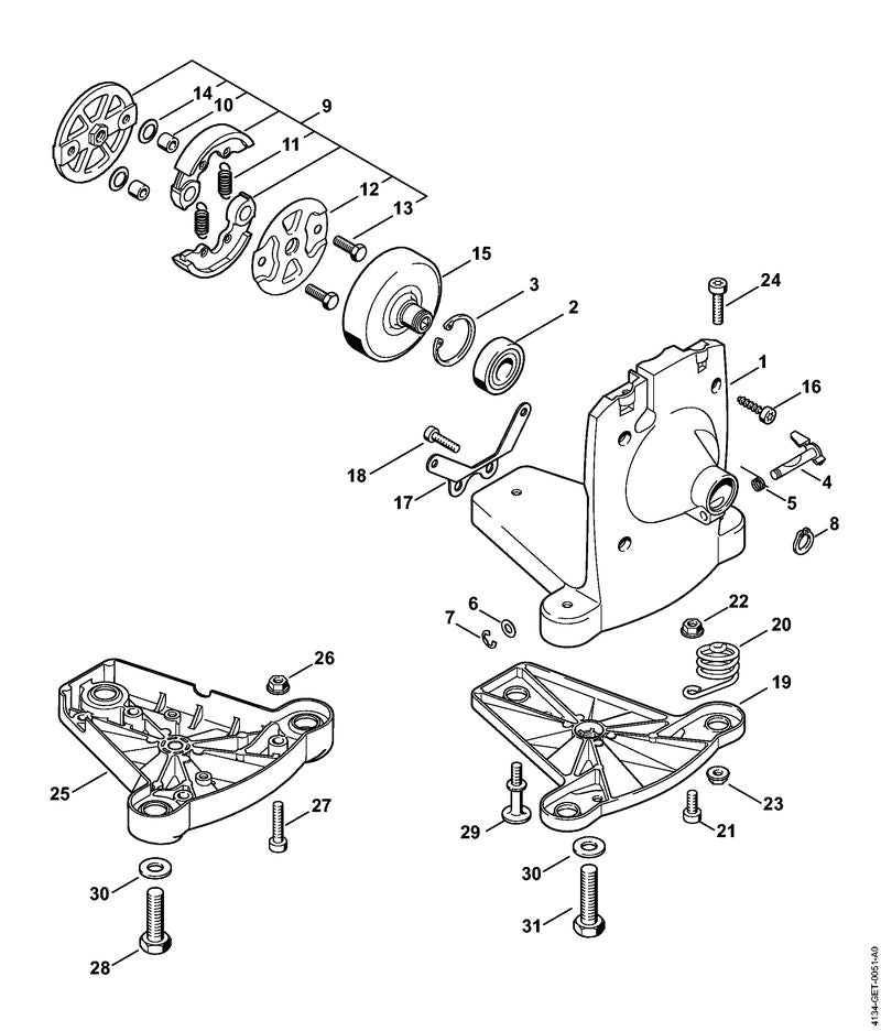 STIHL 41287925901 - Support plate