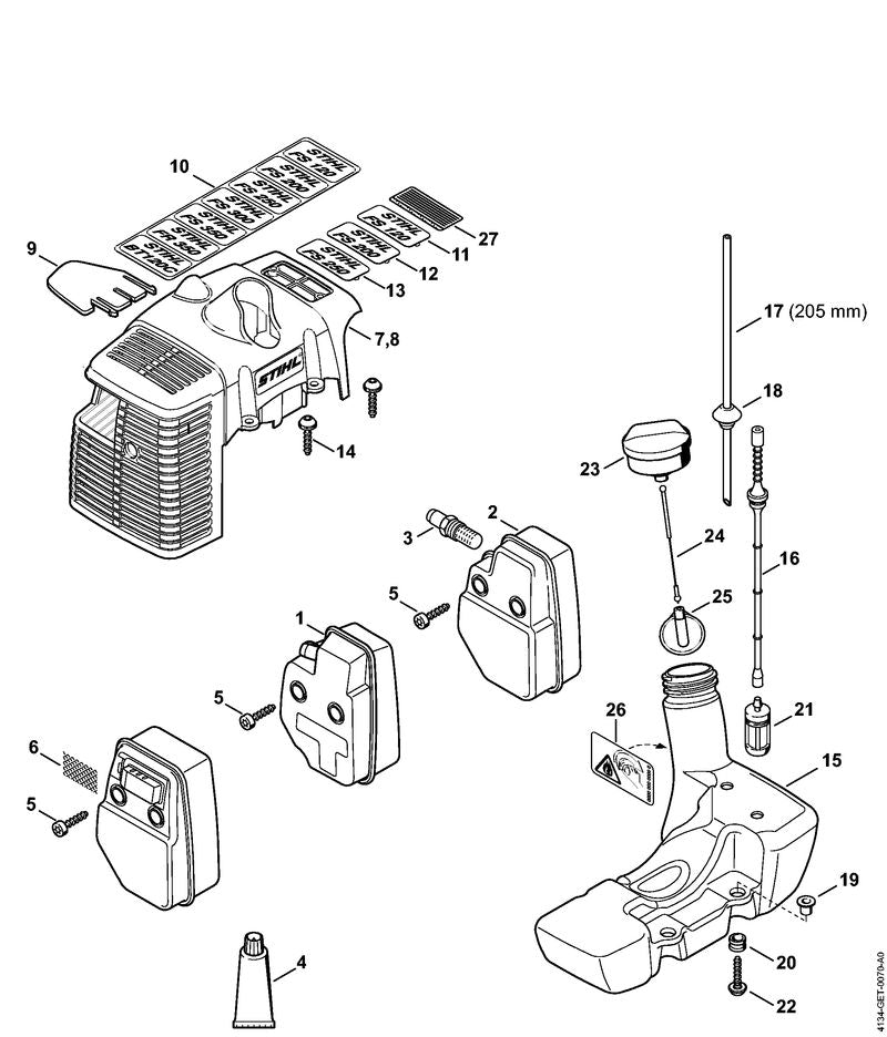 STIHL 41349671514 - Model plate