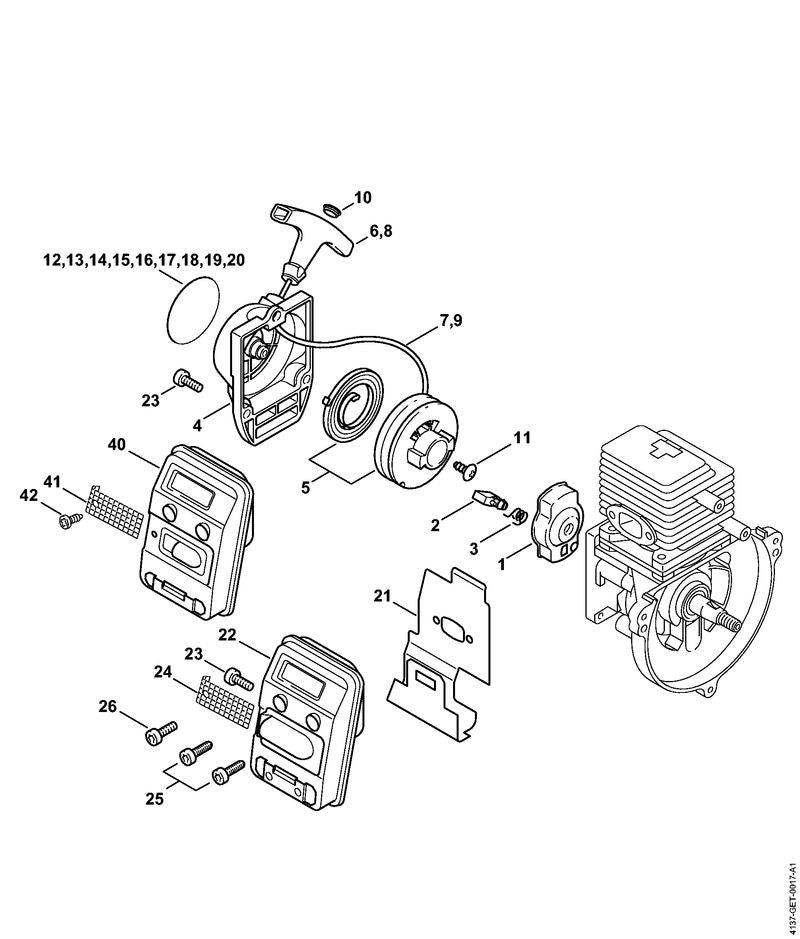 STIHL 41379671514 - Model plate FS 80