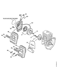 STIHL 41379671514 - Model plate FS 80