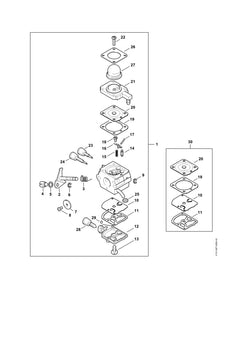 STIHL 42290071700 - Set of carburetor parts