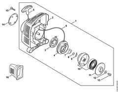 STIHL 41401904010 - Rewind starter