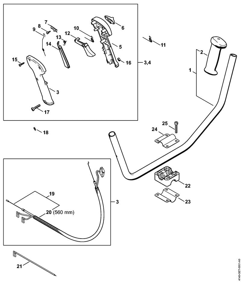 STIHL 41281824504 - Torsion spring