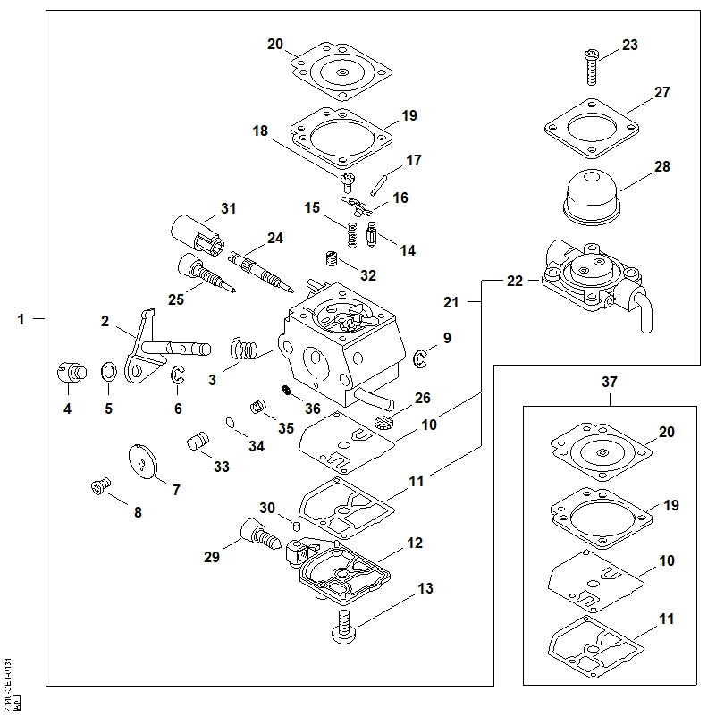 STIHL Membrane de régulation (OEM 4129-121-4700)
