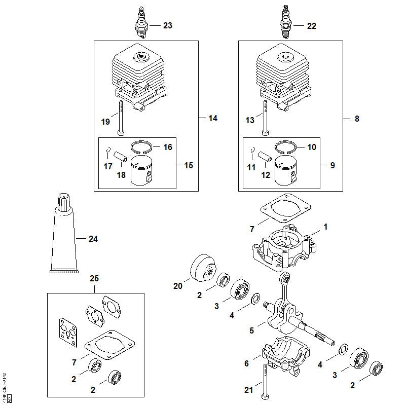 STIHL 41400300407 - Crankshaft