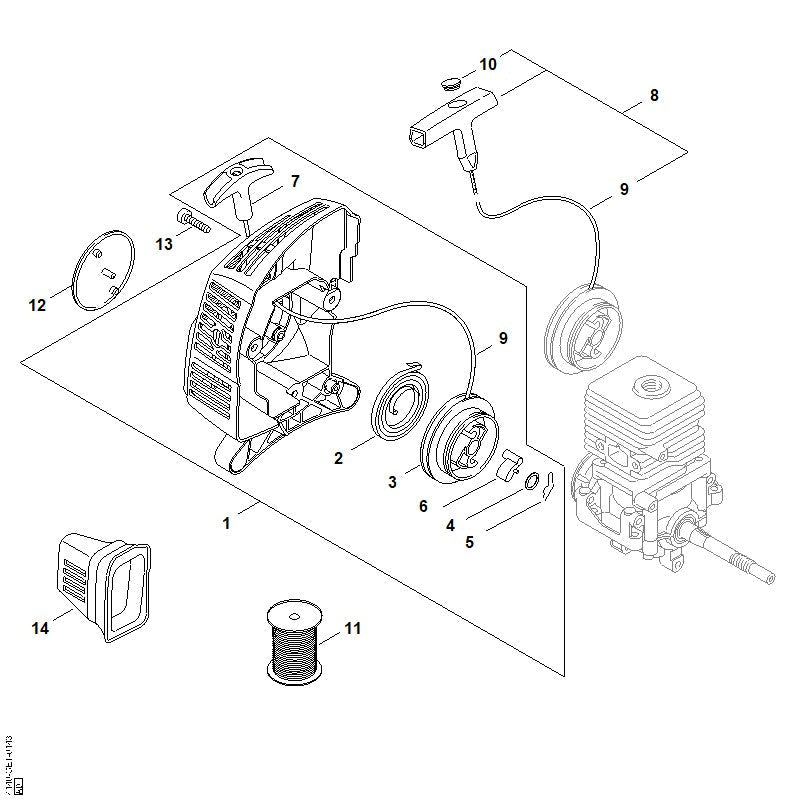 STIHL 41409671501 - Model plate FS 55