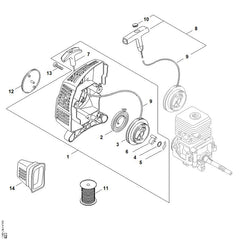 STIHL 41409671501 - Model plate FS 55