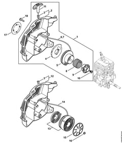 STIHL 41441950401 - Rope rotor