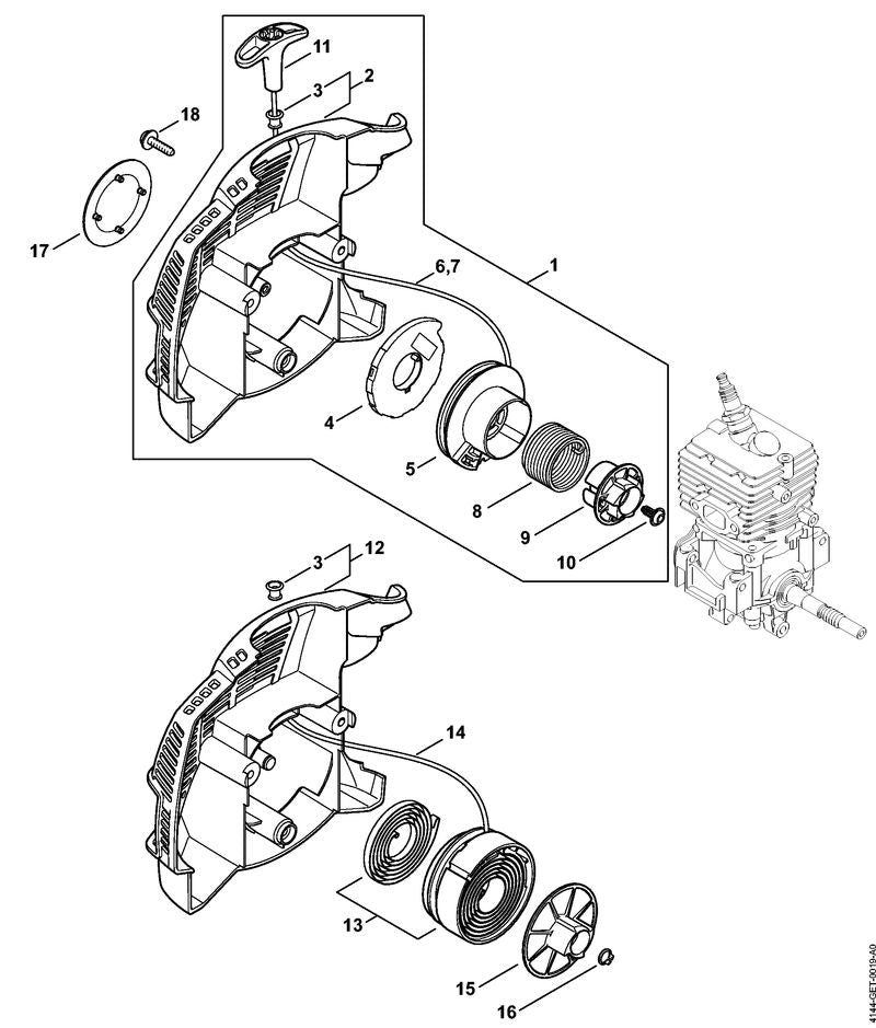 STIHL 41449671505 - Model plate KM 56 RC