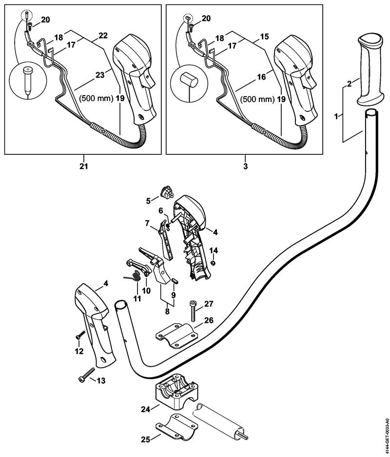 STIHL 41441823203 - Throttle cable