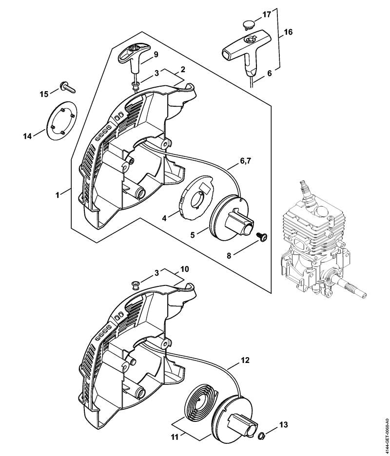 STIHL 41449671501 - Model plate FS 50
