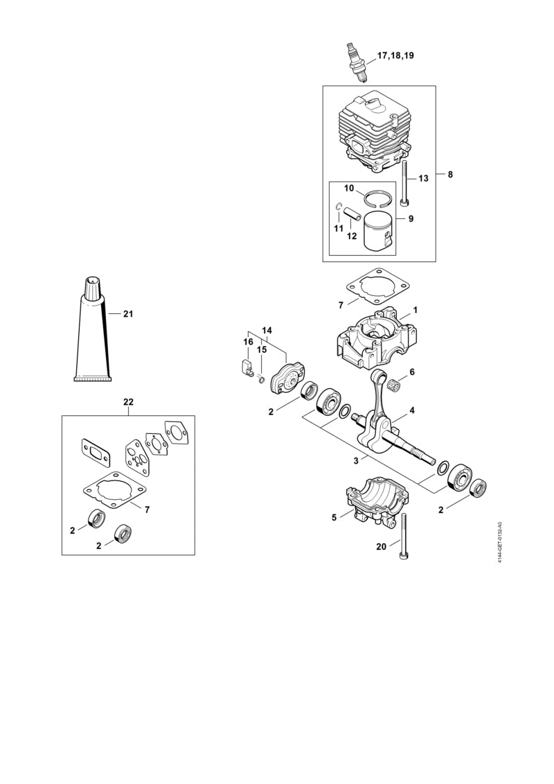 STIHL 41440300401 - Crankshaft