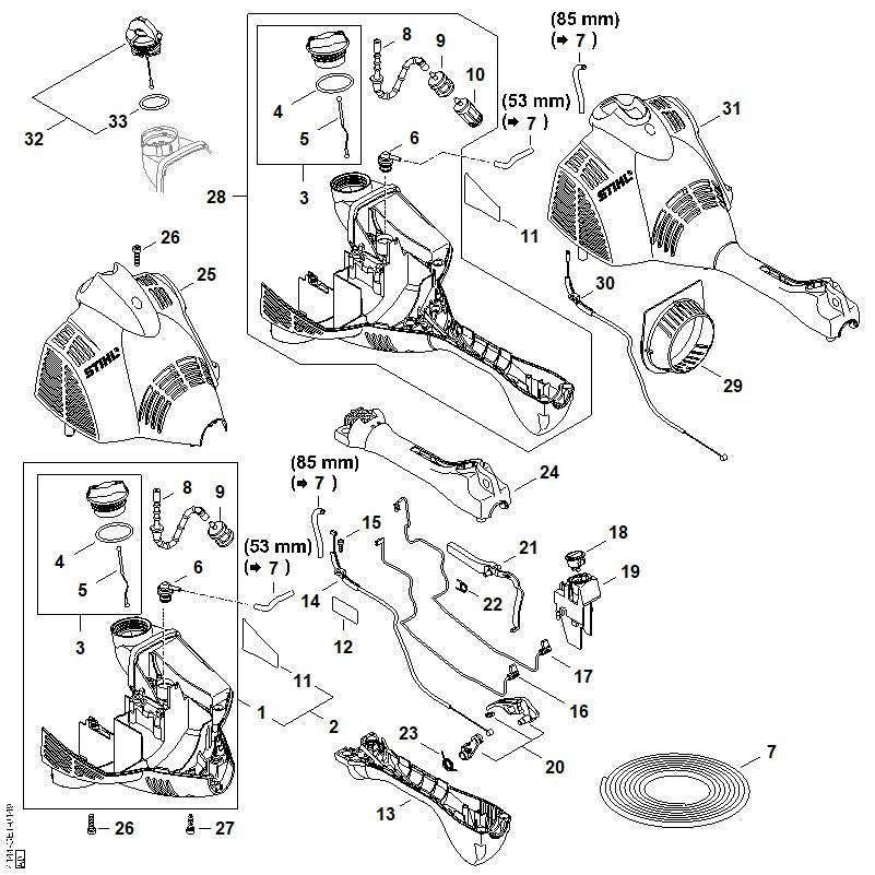 STIHL 00009674074 - Warning pictogram filler cap