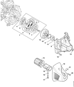 STIHL 41471600614 - Clutch housing