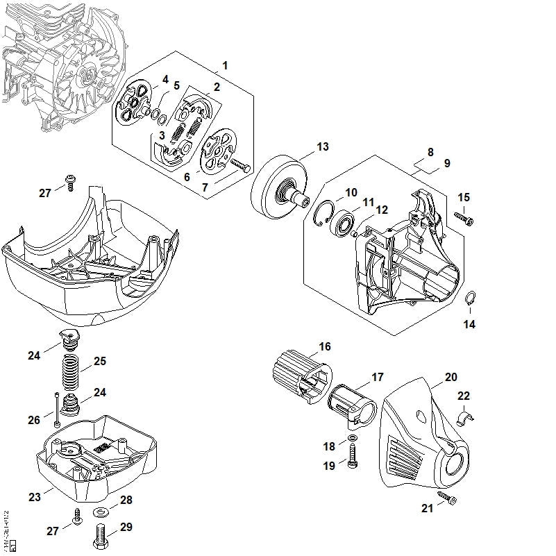 STIHL 41471602000 - Clutch