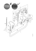 STIHL Câble de commande des gaz (OEM 4148-180-1101)