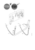STIHL Câble de commande des gaz (OEM 4148-180-1102)