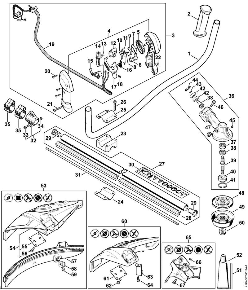 STIHL 41491801104 - Throttle cable