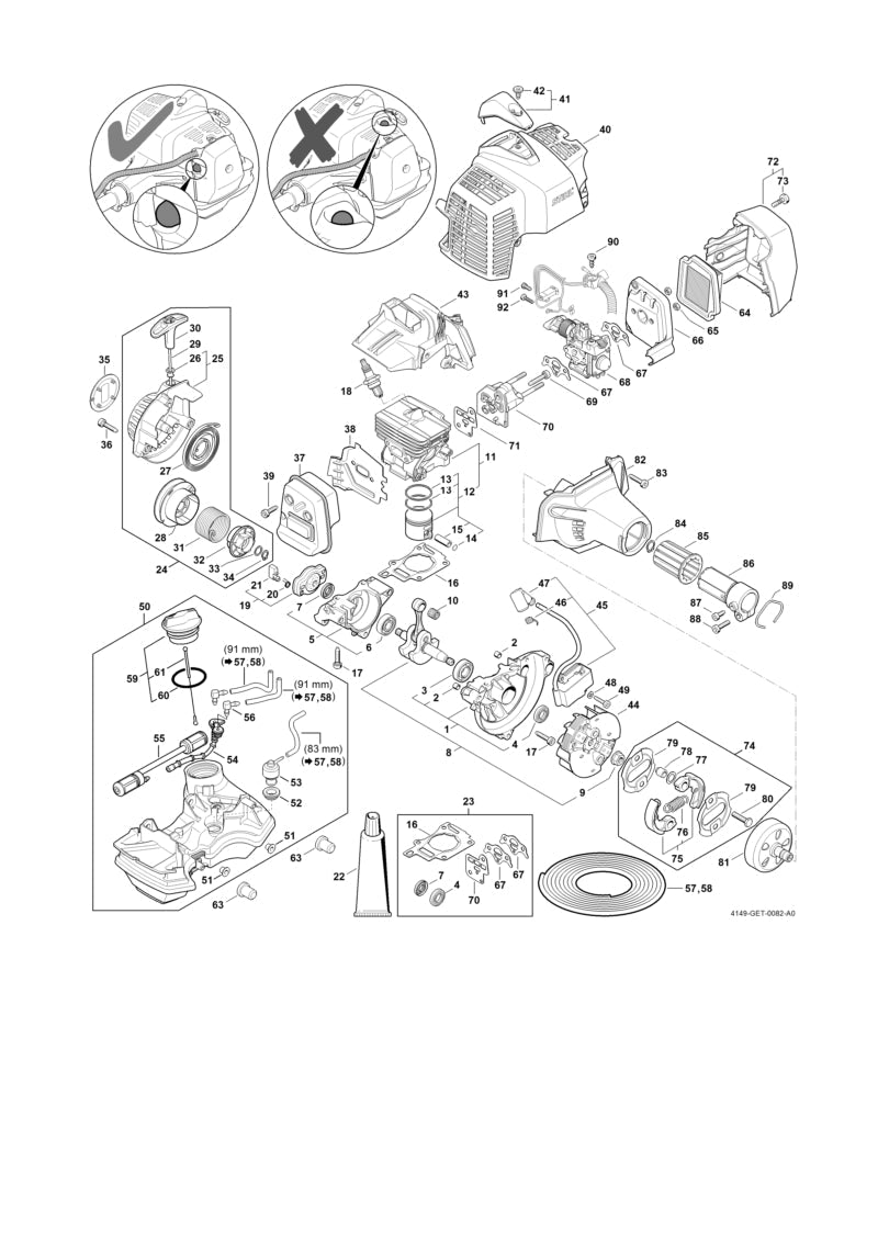STIHL 41491401005 - Filter cover