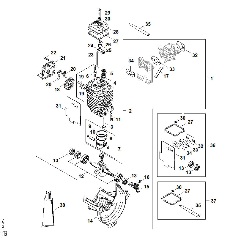 STIHL 41800302003 - Piston Ø 43 mm