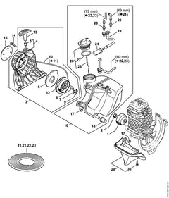 STIHL 41809671551 - Model plate FS 311