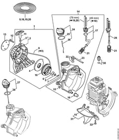 STIHL 41809671508 - Model plate KM 100