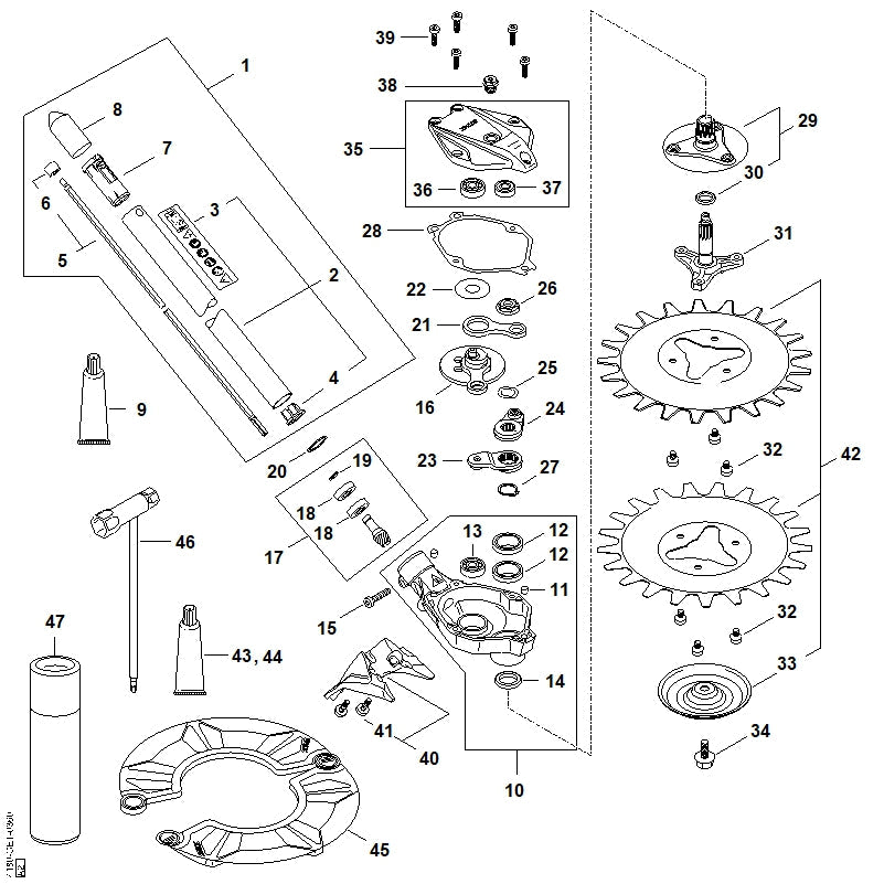 STIHL 41809677200 - Warning pictogram RG-KM