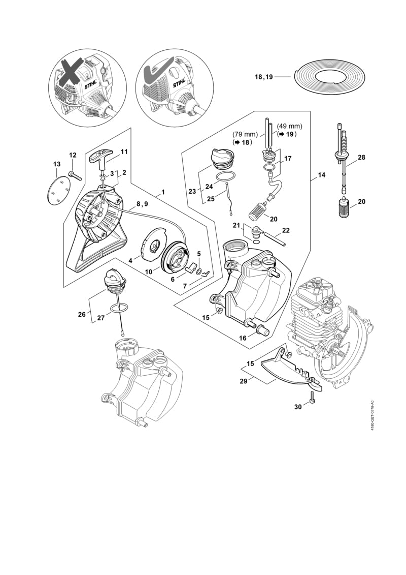STIHL 41829671501 - Model plate HT 101