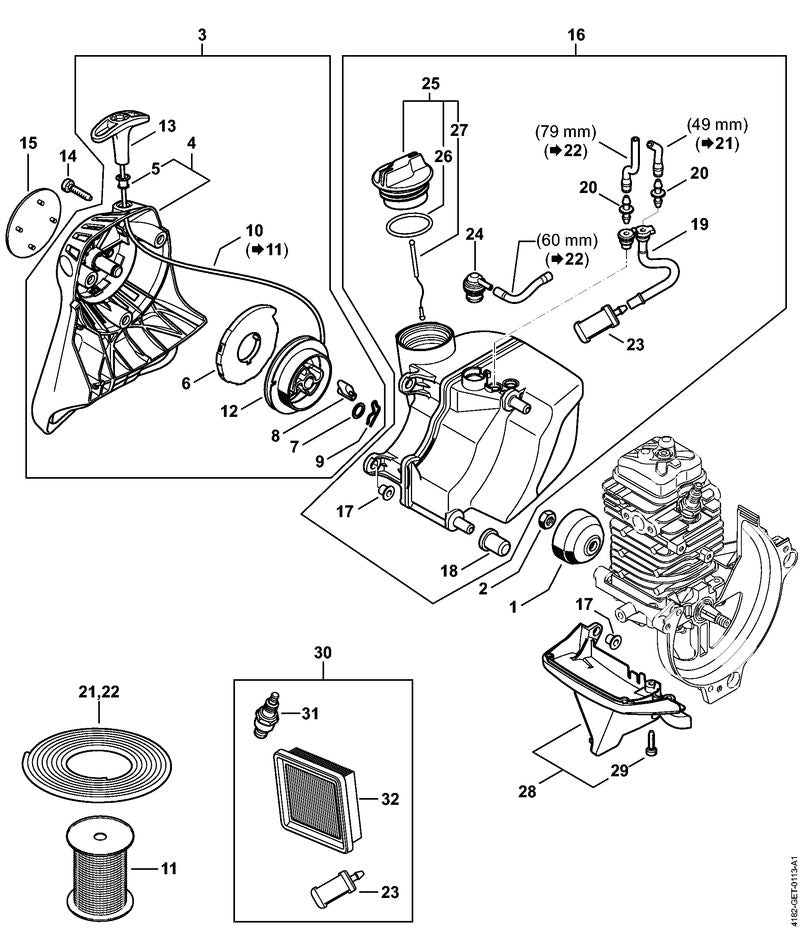 STIHL 41823500401 - Fuel tank
