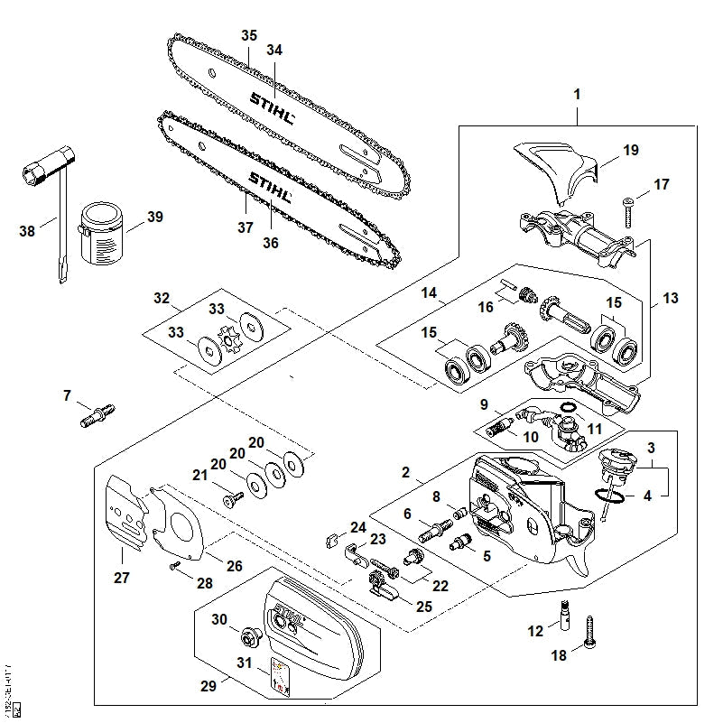 STIHL 41826407315 - Set of pinions