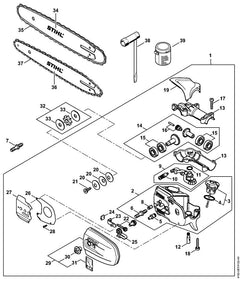 STIHL 41826401701 - Chain sprocket cover