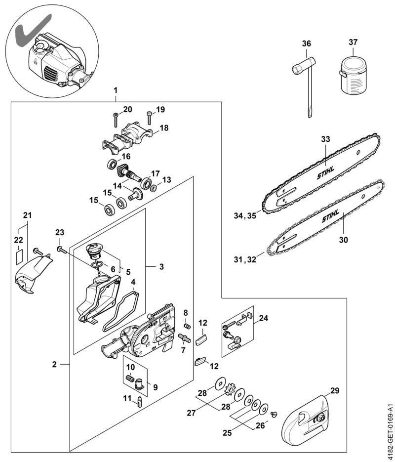 STIHL 41826400556 - Gear housing