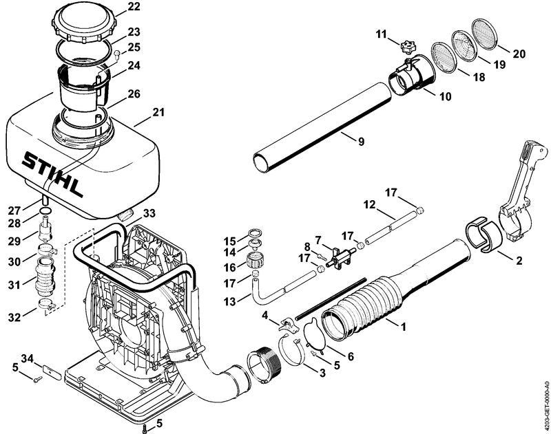 STIHL 42037083100 - Union nut