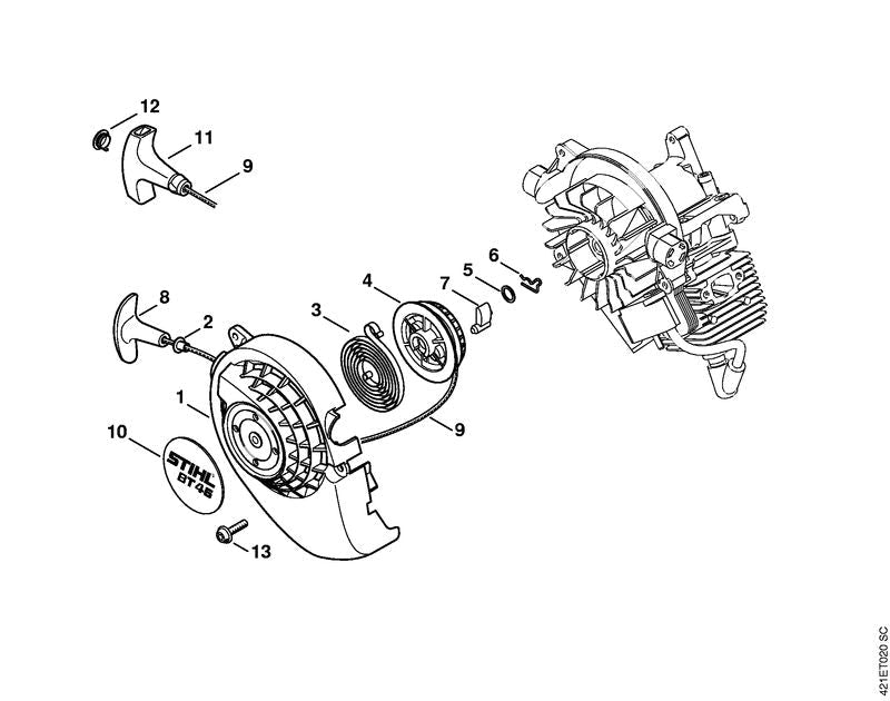STIHL 43140801800 - Fan housing